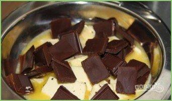 Брауни с творогом и вишней - фото шаг 1