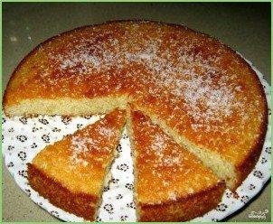 Постный бисквит на манке - фото шаг 5