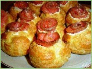 Профитроли с красной рыбой - фото шаг 8