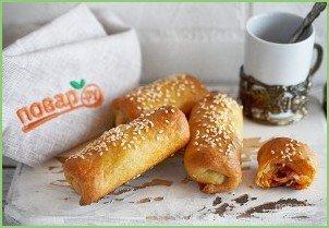 Закусочные трубочки с курицей и овощами - фото шаг 12