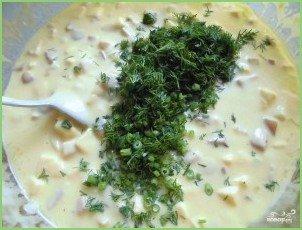 Заливной пирог с ветчиной и сыром - фото шаг 3