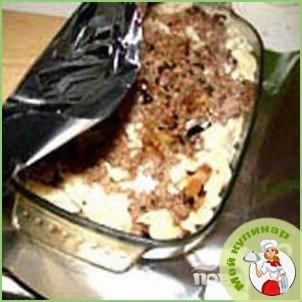 Запеканка из макарон c мясным фаршем и овощами - фото шаг 5