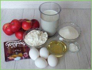 Яблочный пирог с пудингом - фото шаг 1