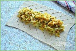 Кулебяка из слоеного теста - фото шаг 7