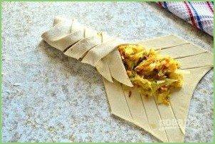 Кулебяка из слоеного теста - фото шаг 8