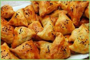 Самса из слоеного теста с мясом - фото шаг 6
