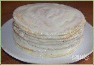 Торт на сковороде со сметаной - фото шаг 5