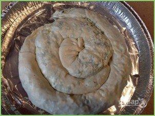 Вертута из вытяжного теста с творогом и укропом - фото шаг 10