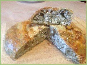 Вертута из вытяжного теста с творогом и укропом - фото шаг 12