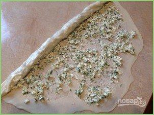 Вертута из вытяжного теста с творогом и укропом - фото шаг 8