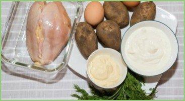 Заливной пирог с курицей - фото шаг 1