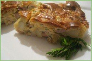 Заливной пирог с курицей - фото шаг 7