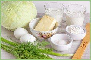 Заливной пирог с молодой капустой - фото шаг 1