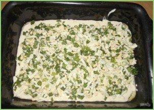 Заливной пирог с зелёным луком и яйцом - фото шаг 5