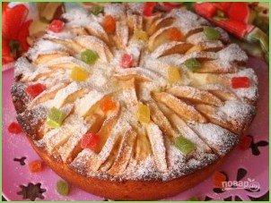 Яблочный пирог с творогом и цукатами - фото шаг 8