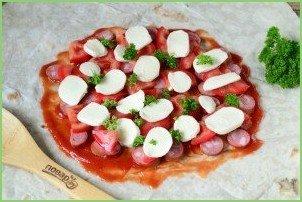 Пицца в лаваше на сковороде - фото шаг 4