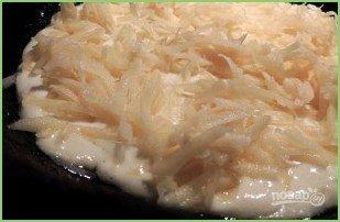 Заливной пирог с картофелем и сайрой - фото шаг 5