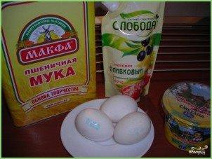 Заливной пирог с сайрой и рисом - фото шаг 1