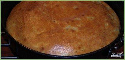 Заливной пирог с сайрой и рисом - фото шаг 7