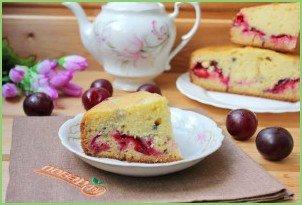 Заливной пирог со сливой - фото шаг 14