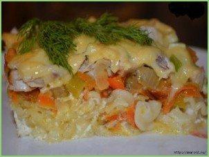 Запеканка из макарон с курицей - фото шаг 5