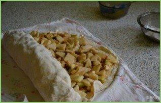 Яблочный штрудель из бездрожжевого теста - фото шаг 9