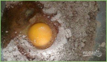 Шоколадное печенье с арахисовым центром - фото шаг 3