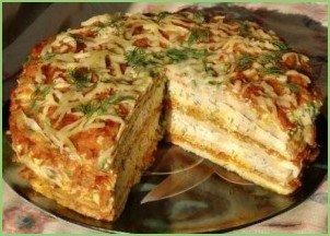 Закусочный пирог с консервой - фото шаг 4