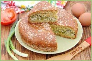 Заливной пирог на кефире с яйцом - фото шаг 12