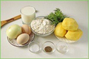 Заливной пирог с картошкой на кефире - фото шаг 1