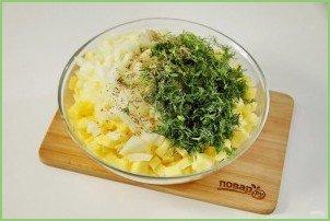 Заливной пирог с картошкой на кефире - фото шаг 3