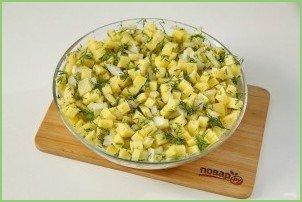 Заливной пирог с картошкой на кефире - фото шаг 4