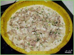 Заливной пирог с консервированной рыбой - фото шаг 2