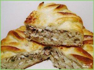 Заливной пирог с консервированной рыбой - фото шаг 3