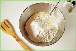 Заливной пирог с курицей и грибами - фото шаг 8