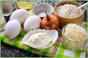 Заливной пирог с квашеной капустой - фото шаг 1