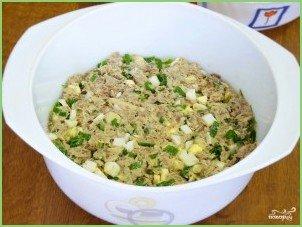 Заливной пирог с рыбой и яйцами - фото шаг 6