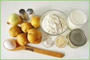 Заливной пирог с рыбой и картошкой - фото шаг 1