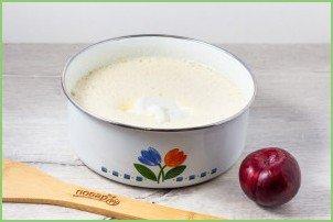 Заливной пирог со сливами - фото шаг 3