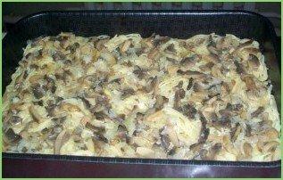 Запеканка с макаронами и грибами - фото шаг 4