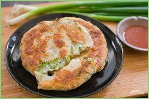 Жареные лепешки с зеленым луком - фото шаг 12