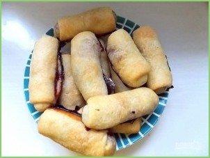 Хрустящие трубочки с малиной - фото шаг 8