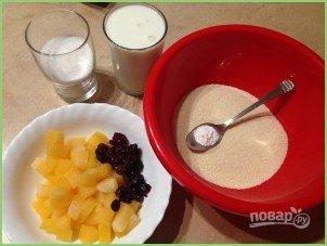 Манник с тыквой на кефире - фото шаг 1