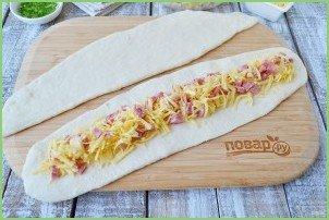 Плетеная пицца с начинкой - фото шаг 3