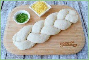 Плетеная пицца с начинкой - фото шаг 5