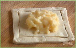 Слойки из слоеного теста с кремом 