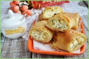 Вертута из вытяжного теста с творогом - фото шаг 14