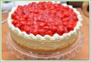 Вишневый чизкейк без выпечки - фото шаг 18