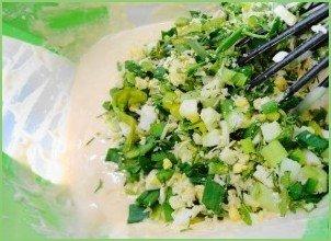 Оладьи с зеленью - фото шаг 7