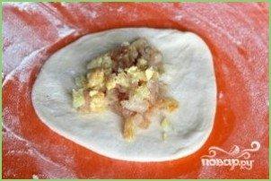 Cамса с курицей и сыром - фото шаг 3